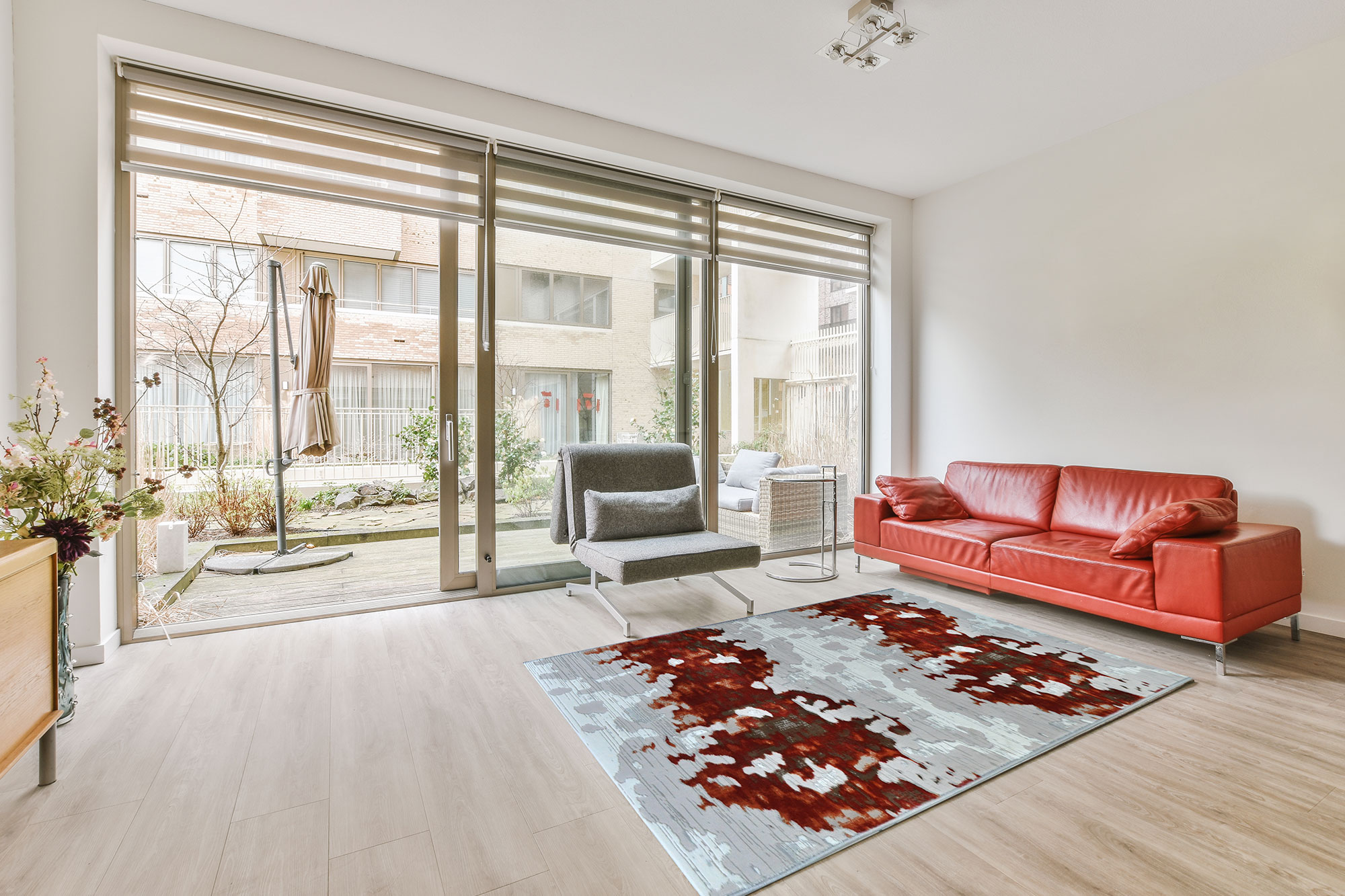 Traversa cu model Abstract Bej cu Caramiziu